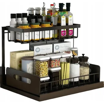 Úložný box ORGANIZÉR POD DŘEZ, VÝSUVNÁ POLICE, 2 ÚROVNĚ