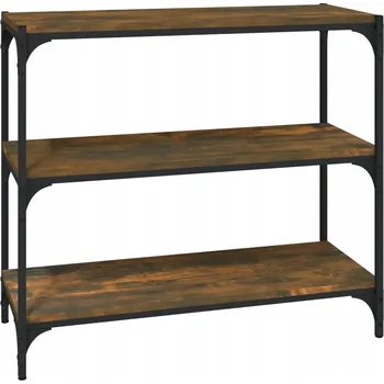 Knihovna Police na knihy, kouřový dub, 80x33x70,5 cm