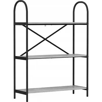 Knihovna Police na knihy Šedá Sonoma 80 x 30 x 109 cm