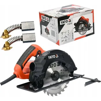 Okružní pila YATO ELEKTRICKÁ OKRUŽNÍ PILA NA DŘEVO 185MM 1500W 0-45° + KOTOUČ