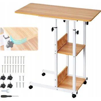 Konferenční stolek Mobilní stolek k posteli / stolek pod notebook s nastavitelnou výškou