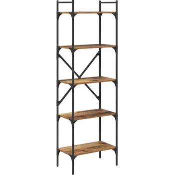 Knihovna Police na knihy Staré dřevo 56 x 32 x 174 cm