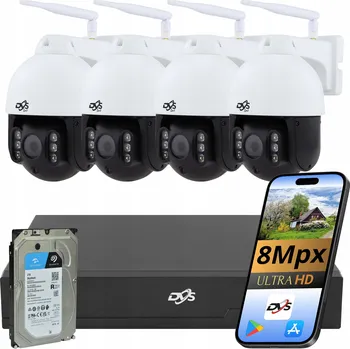 IP kamera Sada pro monitorování DVS 4 WiFi kamery 8 Mpx 4K 2 TB