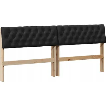 Čalouněné čelo postele Černá 180 cm Masivní borové dřevo