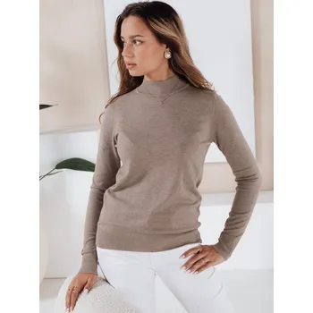 Dámský svetr Dámský svetr s polovičním rolákem TARLENA beige FashionStreet MY2484 S/M