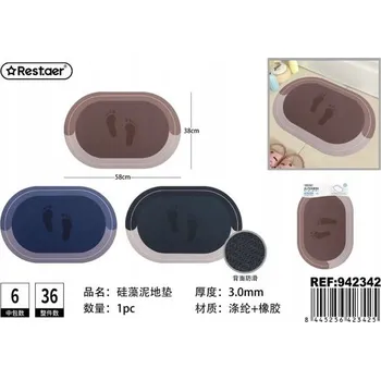 Koupelnová předložka Oválná koupelnová předložka se silikonem 38x58 cm