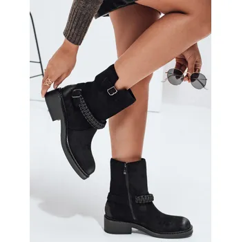 Dámské polobotky Dámské černé semišové boty FashionStreet ZY1032 41