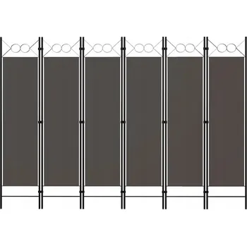 Paraván Paraván 6dílný, antracitový, 240 x 180 cm