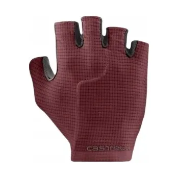 Cyklistické rukavice Cyklistické rukavice Castelli Premio Evo CDS, bordó M