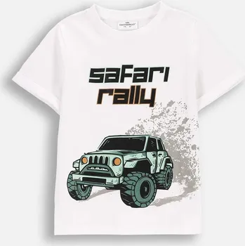 Chlapecké oblečení Chlapecké tričko bílé s krátkým rukávem, velikost 104 Coccodrillo WC5