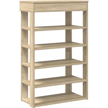 Botník Stojan na boty, dub sonoma, 60x30x98 cm, dřevěný kompozit