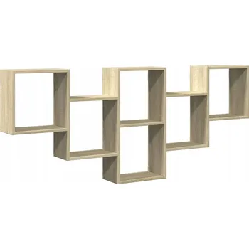 police Nástěnná police dub sonoma 159 x 18 x 66 cm, materiál: dřevotříska