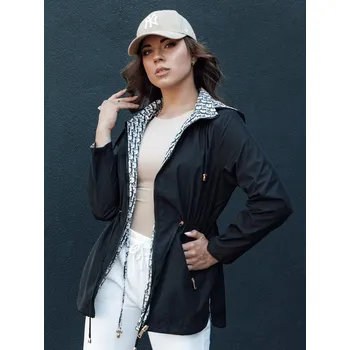 Dámská přechodná bunda parka s kapucí BEGET černá FashionStreet TY4406 XXL