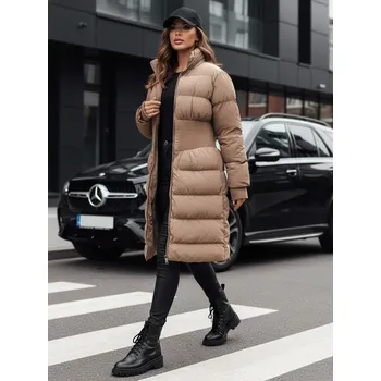 Dámská zimní dlouhá prošívaná bunda FABWARM béžová FashionStreet TY4621 S