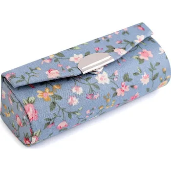 Deštník Pouzdro na rtěnku se zrcátkem s květy, střední, 9 modrá jemná