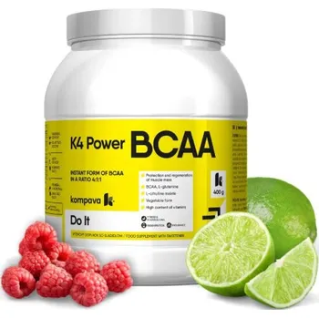 Aminokyselina Kompava K4 Power BCAA, malina-limetka, 400 g
