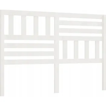 Čelo postele, bílé, 166x4x100 cm, masivní dřevo