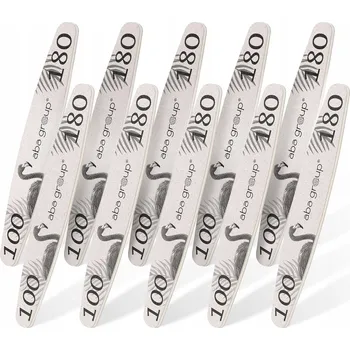 Pilníky na nehty Aba Group Slim Plameňák elipsa 100/180, 10 ks