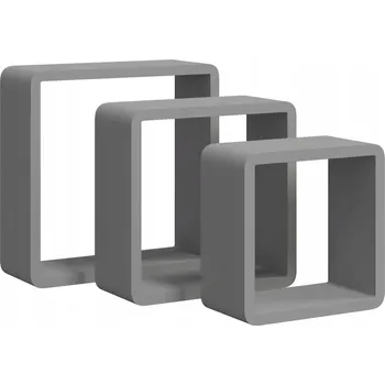 police Police MDF deska VidaXL 30 x 10 cm, odstíny šedé