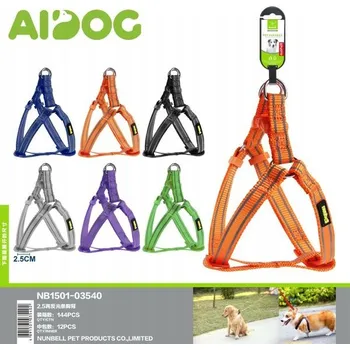 Postroj pro psa Postroj pro psy 2,5 cm s reflexními pruhy -