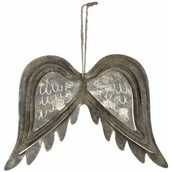 Vánoční dekorace Závěs křídla, zlatá, 19,5x21,5x2,5cm, ks|Ego Dekor