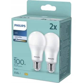 Žárovka PHILIPS SADA 2x LED Žárovka E27 13W = 100W 4000K NEUTRÁLNÍ BÍLÁ 1521lm A67