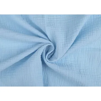 Pro útulný domov látka Mušelín BLUE MODRÝ