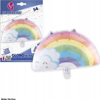 Balónek Ouda Party - 53,5 x 43 cm lesklý balónek ve tvaru duhy