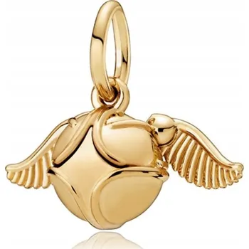 Přívěsek Přívěsek STŘÍBRO 925 Charms Korálek Zlatá Hřbitovní Svíčka Quidditch Harry Potter