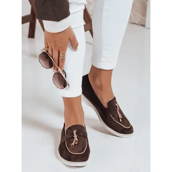 Dámské polobotky Dámské semišové hnědé mokasíny FashionStreet ZY1051 37