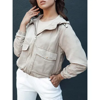Dámská bunda Dámská přechodná bunda s kapucí BELIJ béžová FashionStreet TY4402 L