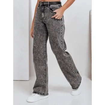 Dámské kalhoty Dámské široké džíny černé FashionStreet UY2747 SX/34