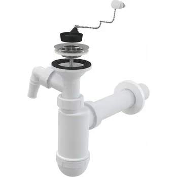 Sifon UMYVADLOVÝ SIFON DN40 S NEREZOVÝM SÍTKEM A ZÁTKOU NA ŘETÍZKU
