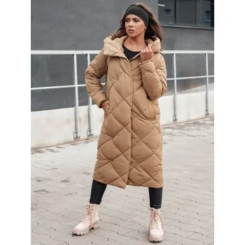 Dámská bunda Dámská prošívaná zimní bunda s kapucí FEMACOAT béžová FashionStreet TY4592 M