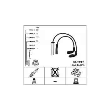 Zapalovací kabel Sada kabelů pro zapalování NGK RC-DW301 - DAEWOO