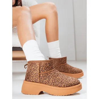 Dámské polobotky Dámské sněhule na silné podrážce s leopardím potiskem FashionStreet ZY1280 39