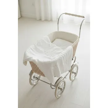 Prostěradlo Vyšívaná deka pro holčičku Ecru 90x70 cm 100% Bavlna