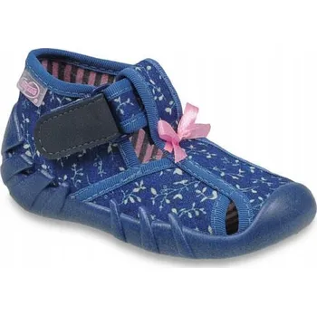 Chlapecké bačkory Befado dětské papuče na suchý zip, modré, velikost 23