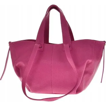 Kabelka Vera Pelle kabelka z pravé semišové kůže – růžová