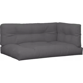 Podsedák Podušky na palety 3 ks antracitové textil