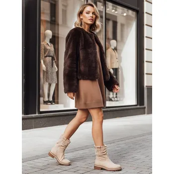 Dámské kozačky Dámské semišové béžové kozačky FashionStreet ZY1282 38