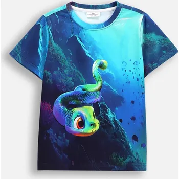 Chlapecké tričko Chlapecké tričko modré s krátkým rukávem, velikost 104 Coccodrillo WC5