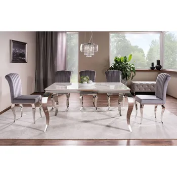 Jídelní stůl Signal Jídelní stůl PRINCE CERAMIC | bílý lesk 90 x 150 cm