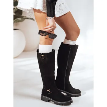 Dámské polobotky Dámské semišové černé boty FashionStreet ZY1219 37