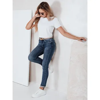 Dámské kalhoty Dámské úzké džíny s vysokým pasem modré FashionStreet UY2798 s30