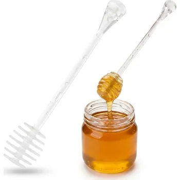 Naběračka Lžíce na med, naběračka do sklenice - průhledná velká kulička