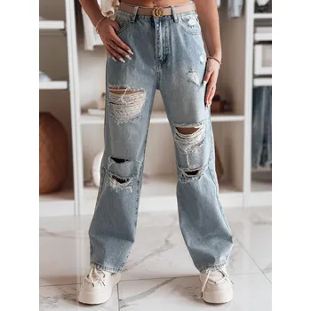 Dámské kalhoty Dámské džínové kalhoty s otvory NOWISTA blue FashionStreet UY2426 XS