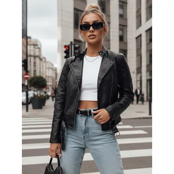 Dámská bunda ERIPA dámská kožená bunda ramones černá FashionStreet TY4194 XL