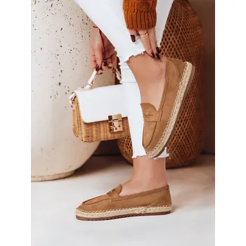 Dámské polobotky Dámské espadrilky JUDANA camel FashionStreet ZY0639 41
