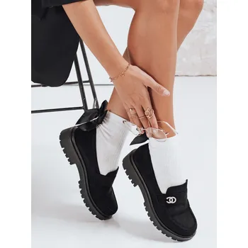 Dámské polobotky Dámské černé semišové mokasíny FashionStreet ZY1129 37